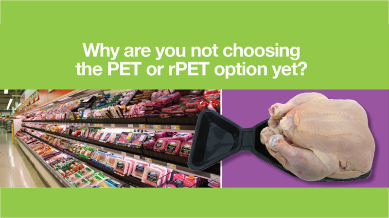 Ultrazorb Polystyrene meat trays: now also in PET and rPET