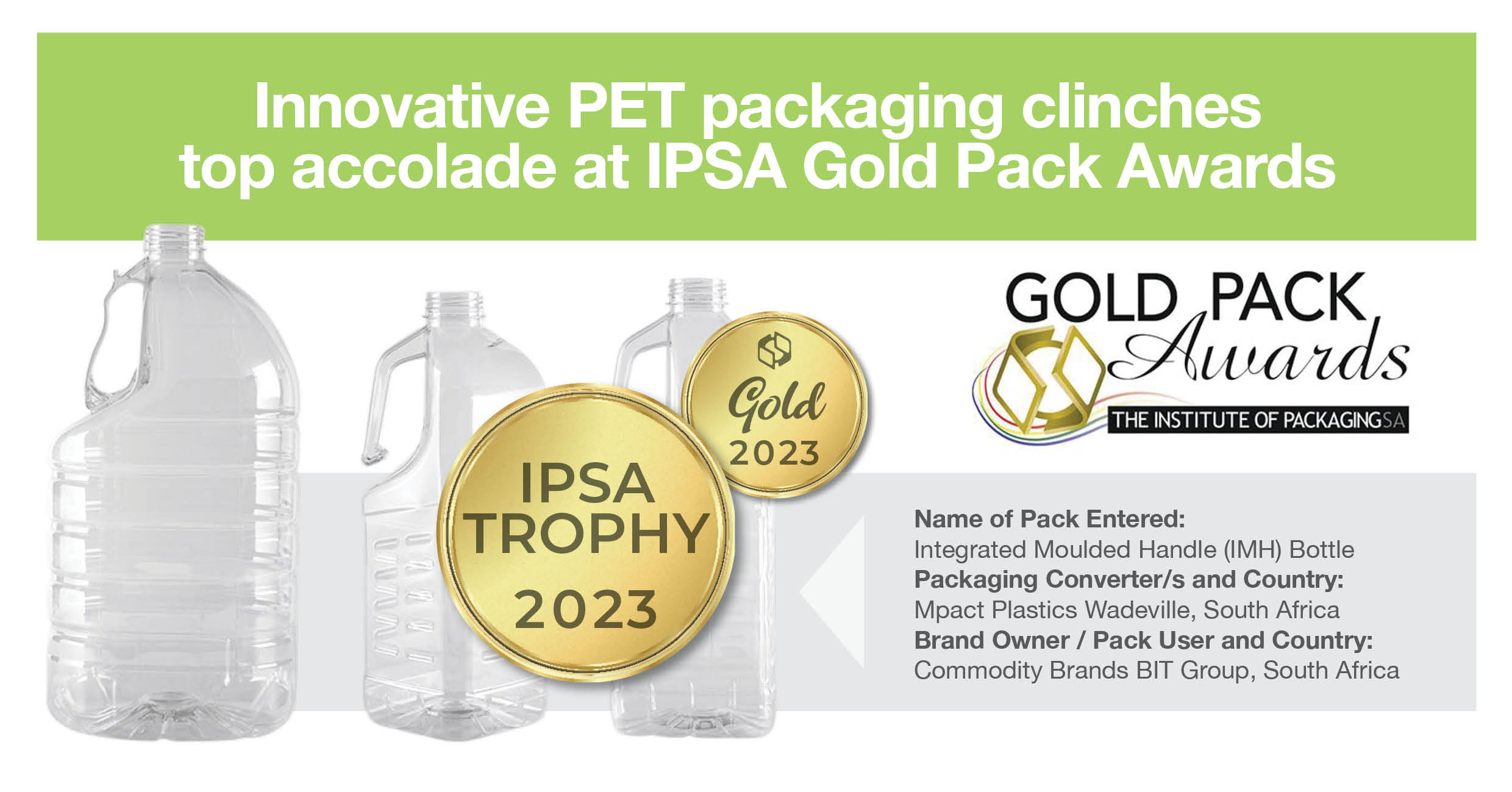 Innovative PET packaging clinches top accolade at IPSA Gold Pack Awards