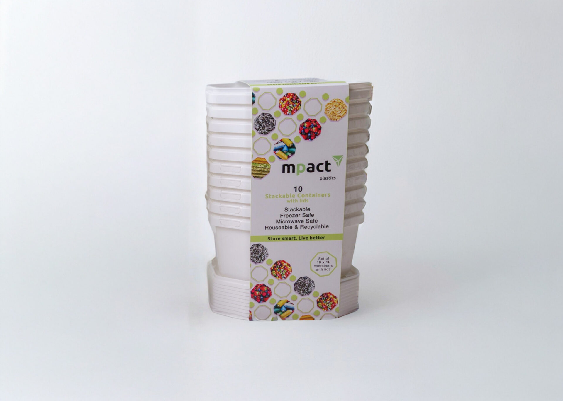 1000ml Octagon Tub & Lid