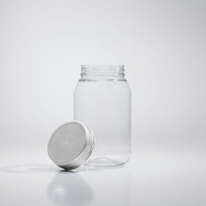 750ml Ribless Round Clear Jar