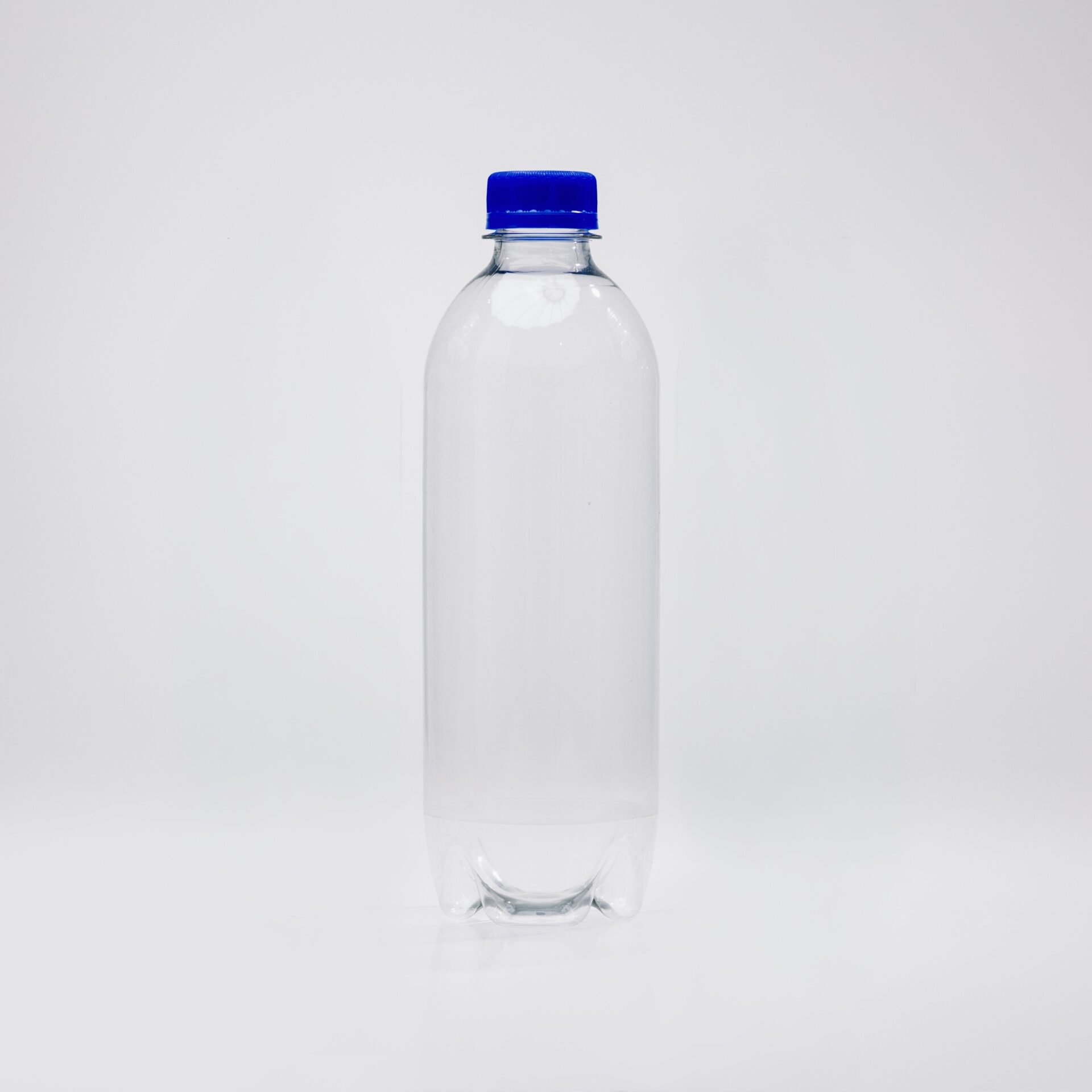 500ml Clear PET Water Bottle with Blue Screw Top Closure